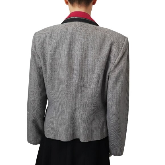 For Pete’s Sake Blazer Houndstooth Black and White Single Button Womens Medium - Picture 2 of 7